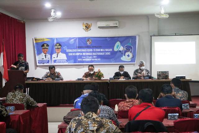 Sosialisasi Vaksinasi Covid-19 kepada Wali Nagari dan Kelompok Informasi Masyarakat di Limapuluh Kota